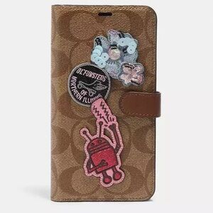 EUC Keith Haring Iphone Xs Max Folio In Signature Canvas With Patches